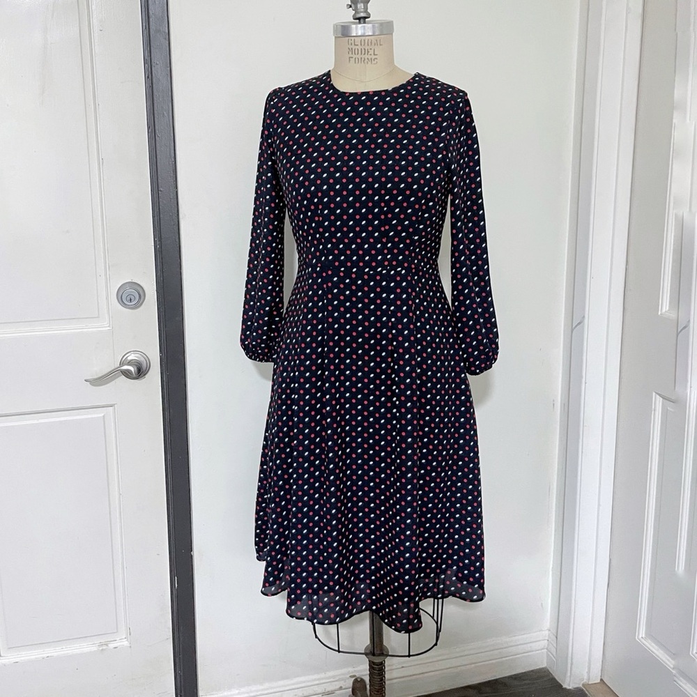 Elegant Black Polka Dot Dress